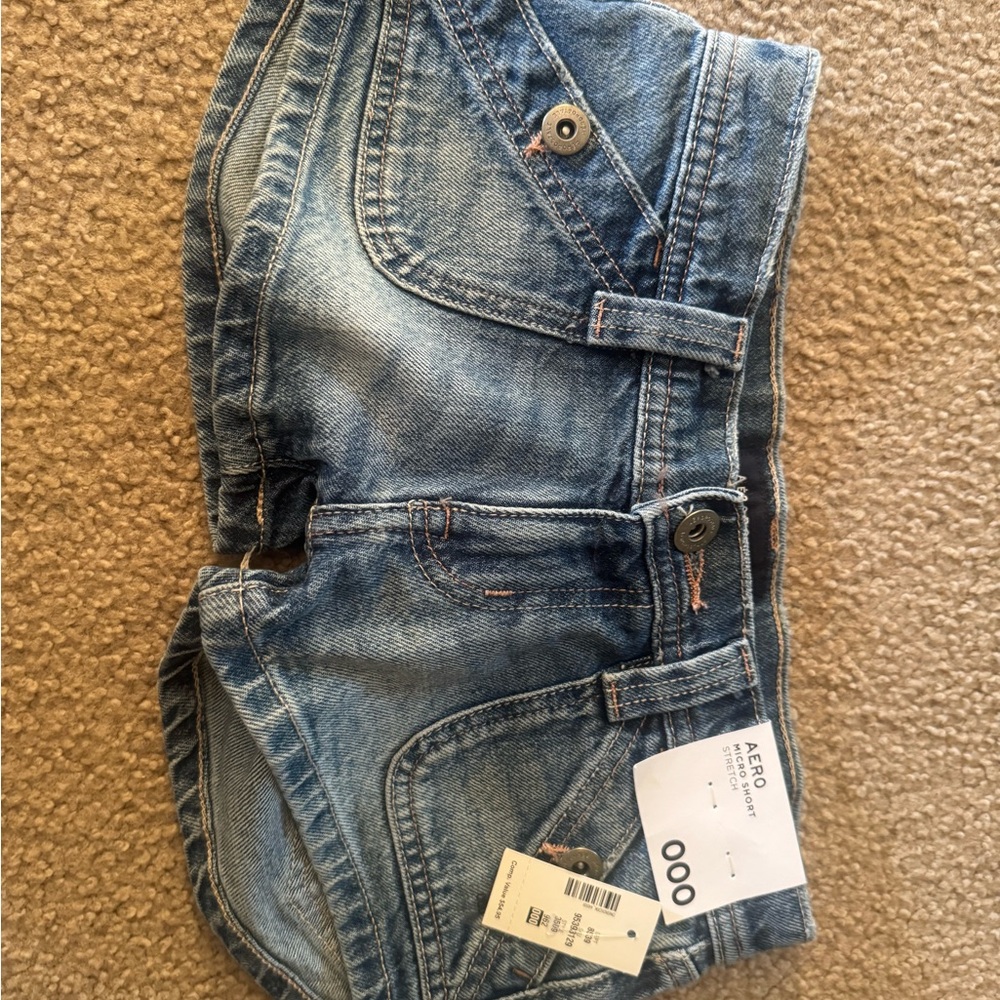 Brand new pair of Micro Short Aero Aeropostale stretch shorts size 000. - Picture 2 of 8